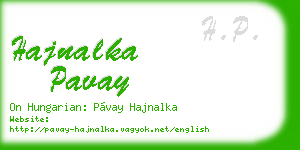 hajnalka pavay business card